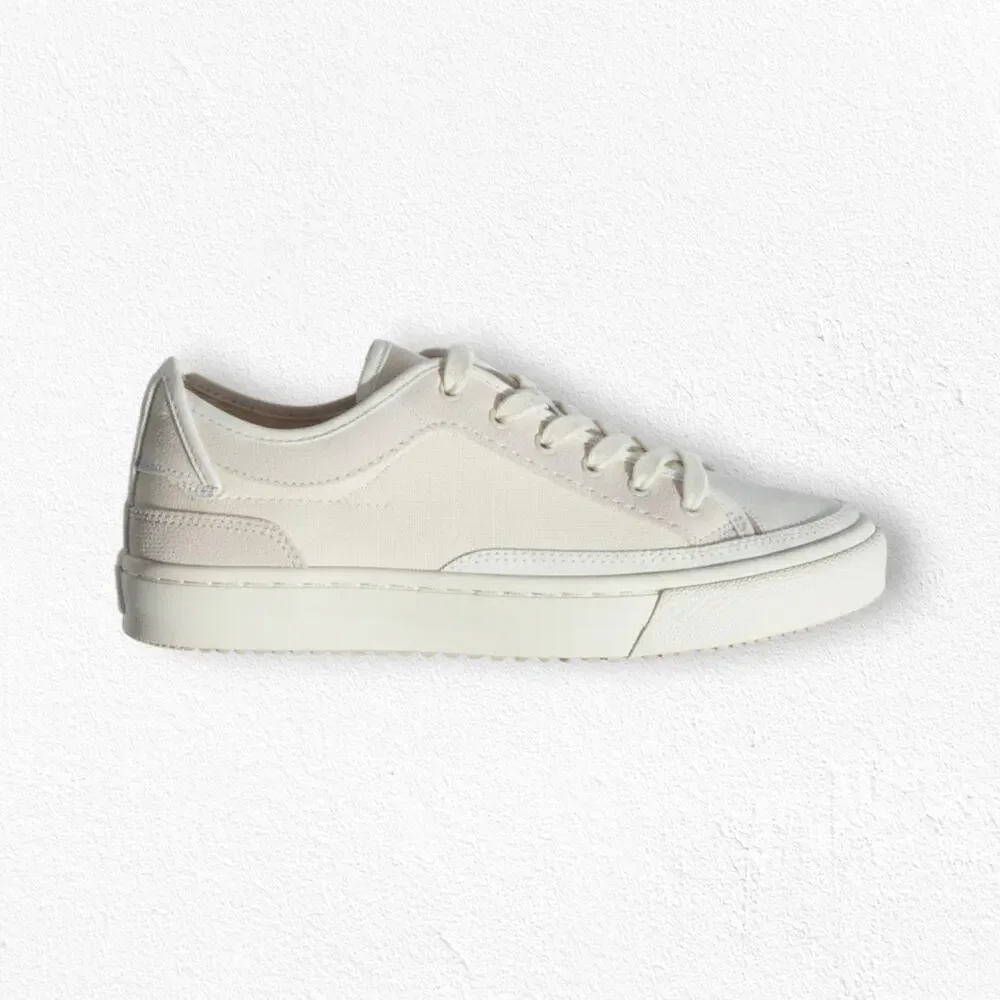 AllSaints Milla Cream Platform Sneakers Leather Canvas Shoes Size 6 EU 36